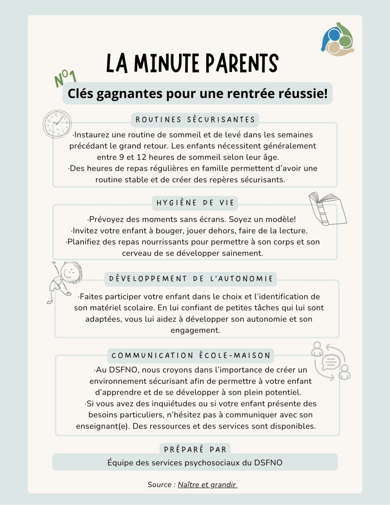 Quelques trucs donnés aux parents afin de permettre à leurs enfants de s'épanouir